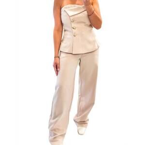 NEW EVENUEL iconic it girl trousers in beige